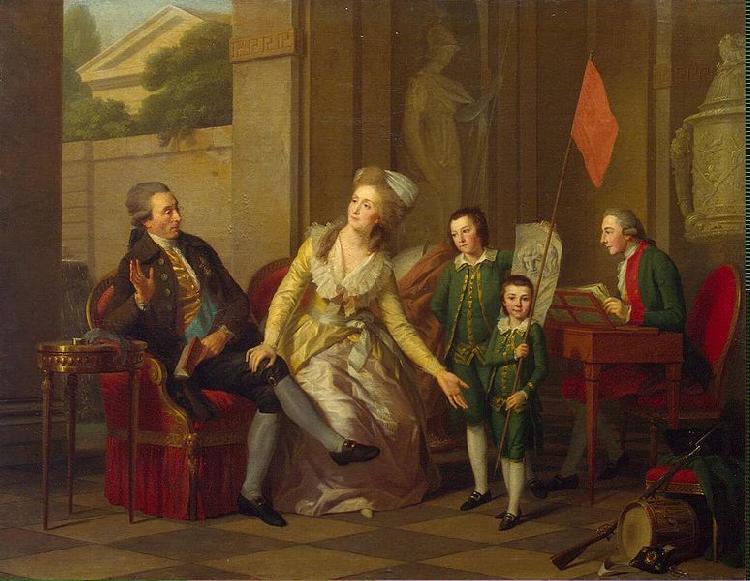 TISCHBEIN, Johann Heinrich Wilhelm Portrat der Familie Saltykowa Germany oil painting art